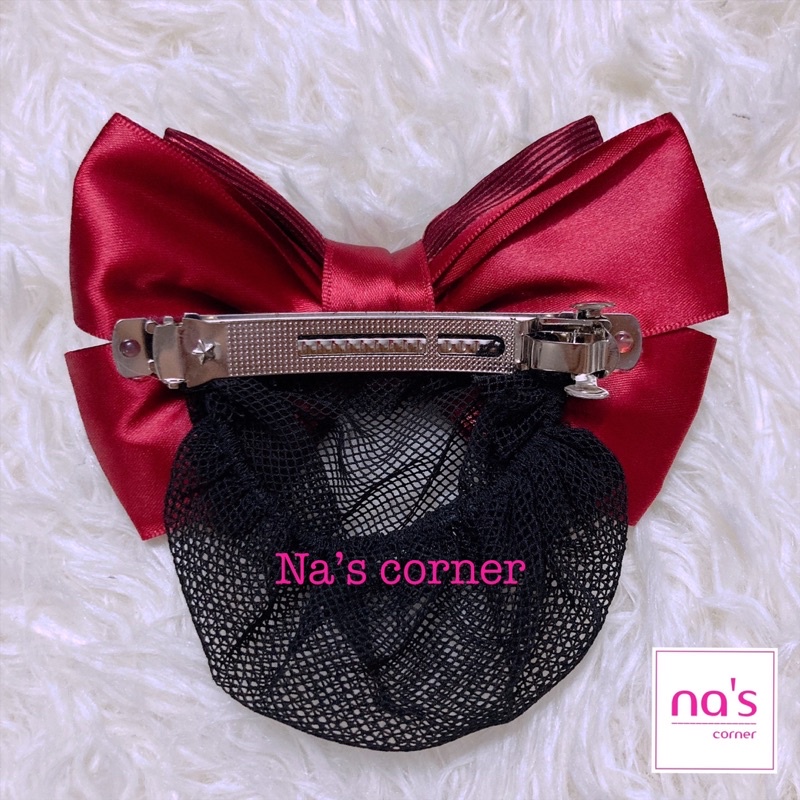 Kẹp lưới bới tóc búi tóc hoạ tiết cao cấp (5)