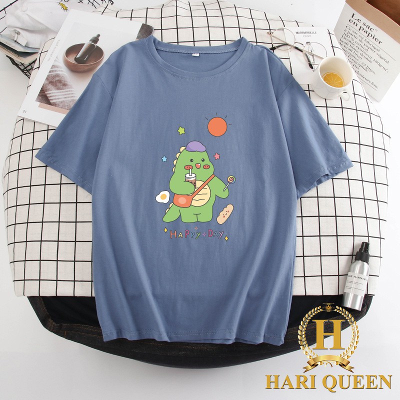 Áo phông khủng long Happy Day n hiều màu HARI0421