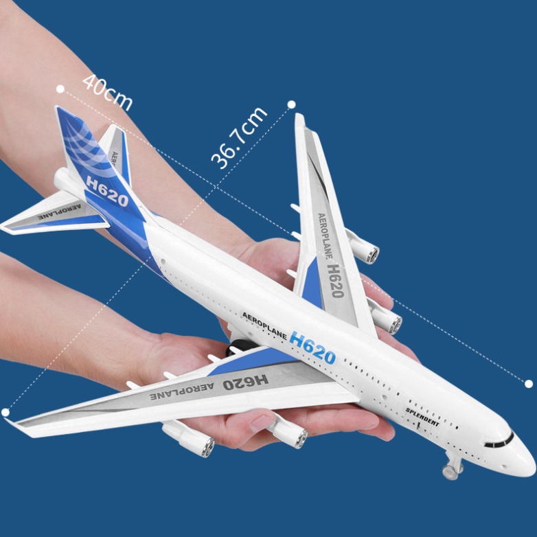 Mô Hình Máy Bay Airbus H620 Cỡ Lớn Có Đèn Và Âm Thanh Vui Nhộn Cho Bé