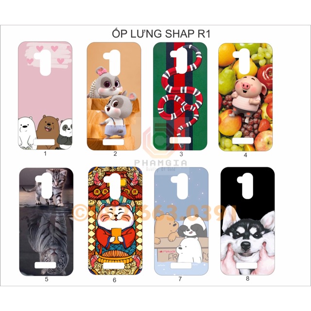 Ốp lưng Sharp R1 in hình đẹp, sắc nét, dễ thương