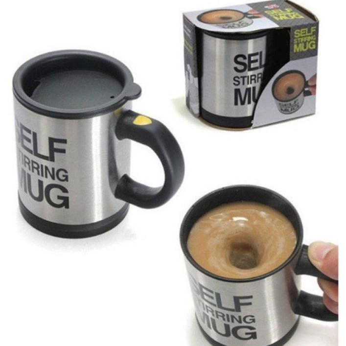 Cốc cafe tự khuấy thông minh, Cốc tự pha cafe thông minh 2 trong 1 Self Stirring Mug