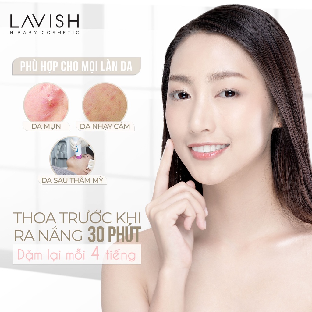 UV PROTECTIVE CREAM / KEM CHỐNG NẮNG QUANG PHỔ RỘNG SPF 50+ PA++++ LAVISH H BABY 35ml