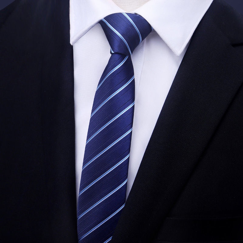 Cà Vạt Bản Nhỏ 6cm Màu Đen Trơn Phong Cách Hàn Quốc Thời Trang Cho Nam Nữ