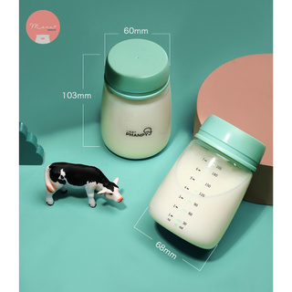 [Có sẵn] Bộ 3 bình đựng sữa 200ml nhựa PP (màu xanh) | PHANPY
