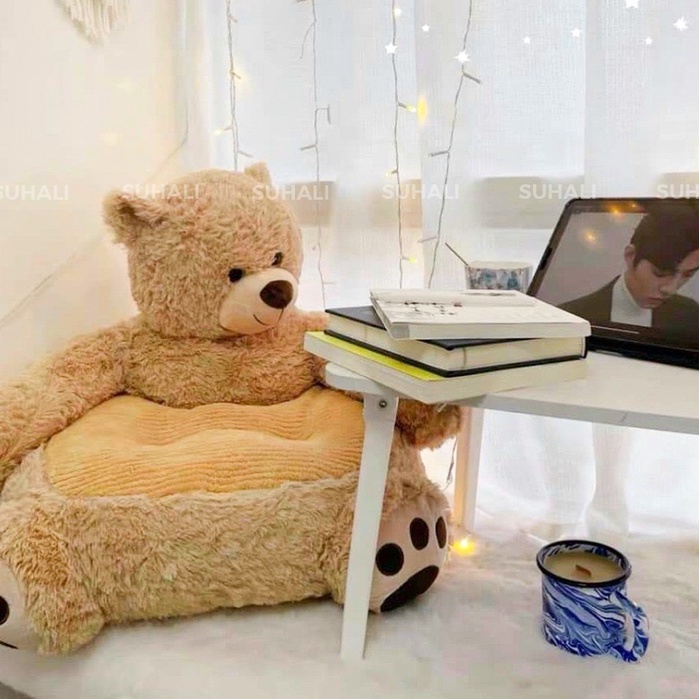 Ghế bệt Gấu Teddy SUHALI đệm ngồi ấm áp, mềm mại decor trang trí phòng