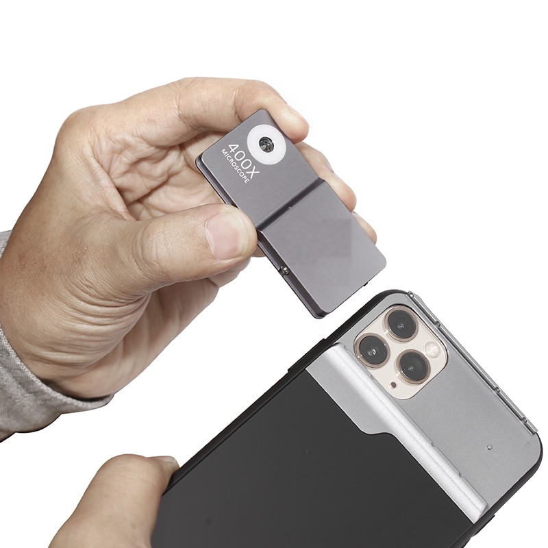 Ốp Điện Thoại Kính Hiển Vi 400X Cho iPhone 13 12 11 Pro Max