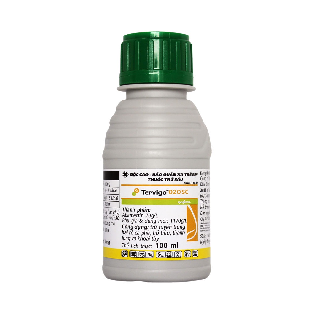 TERVIGO 20SC 100ML PHÒNG NGỪA TUYẾN TRÙNG, VÀNG LÁ, GIÚP BỘ RỄ KHỎE