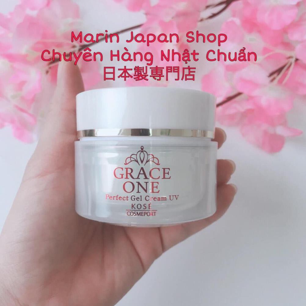 Kem dưỡng da Kose Grace One Perfect Gel Cream UV và EX dành cho các mẹ 40-50 tuổi dùng ban ngày chống nắng