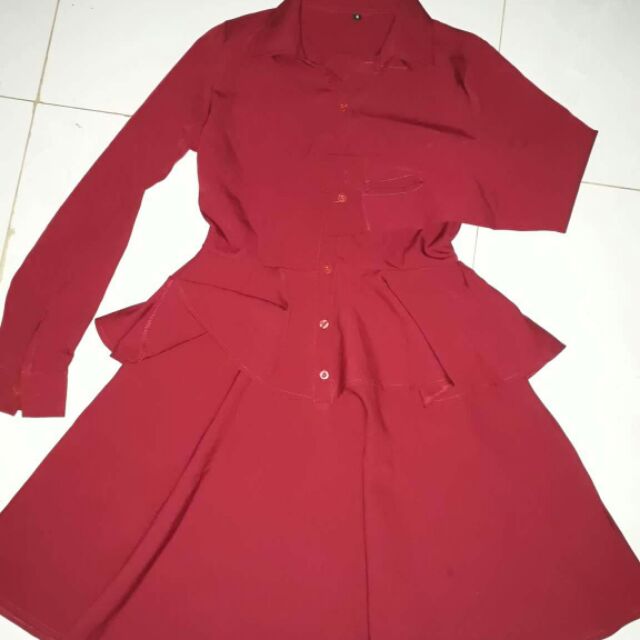 Đầm sơ mi tầng