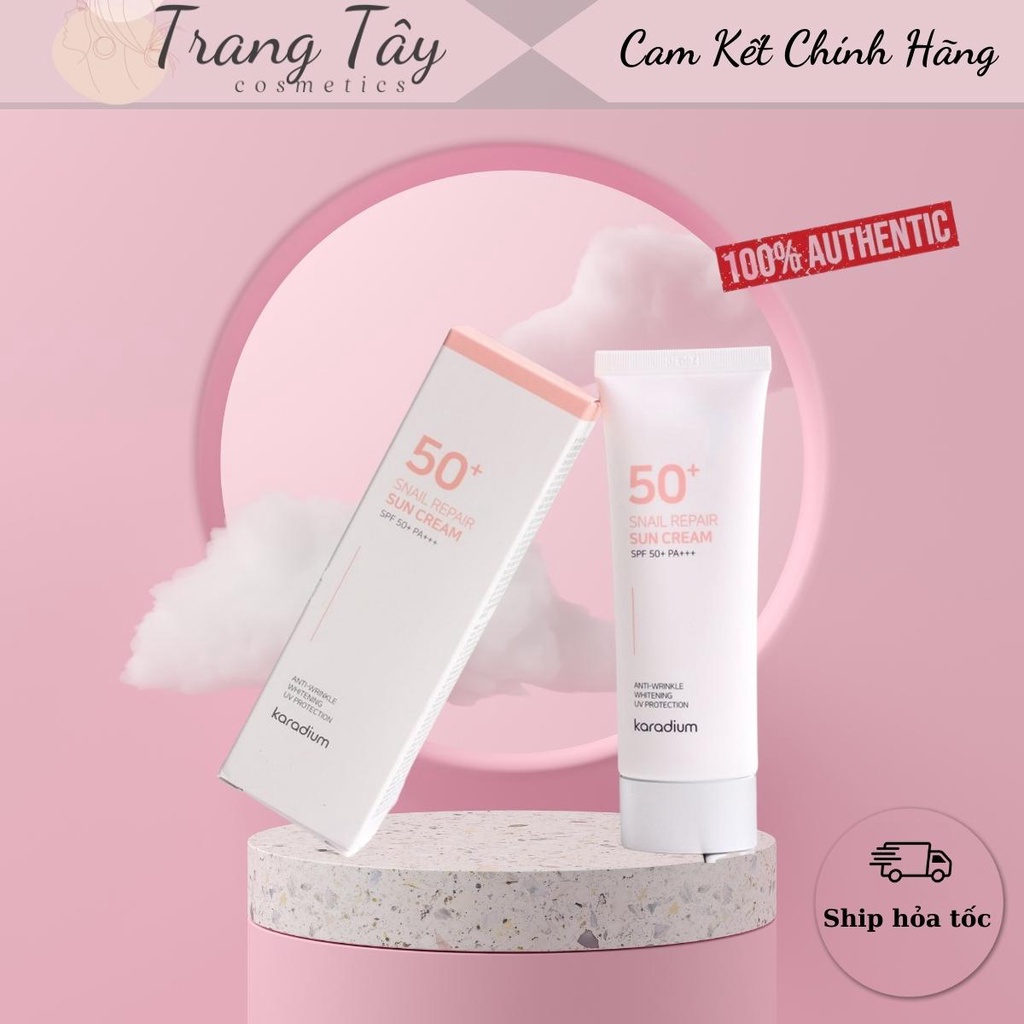Kem chống nắng Karadium Snail Repair Sun Cream spf 50+