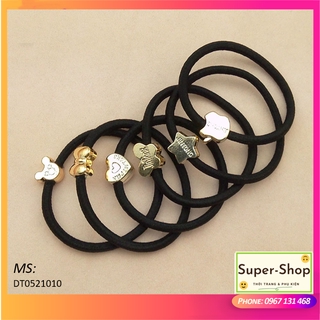 Dây buộc tóc đàn hồi cá tính, cute, dây cột tóc đen đẹp, nhiều mẫu mã phong cách Korea [Super-Shop] DT0521010