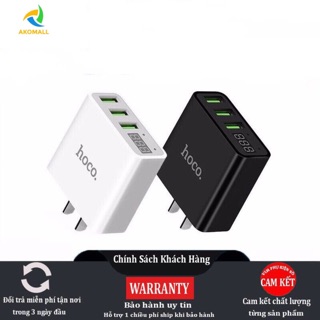 Freeship 50k_ củ sạc hoco c15 3usb-màn hình lcd-củ sạc bh chính hãng