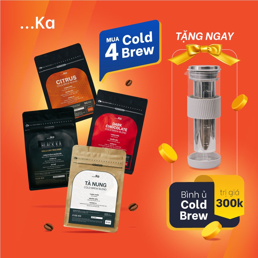 Bình pha Cold brew, Bình ủ cafe Cold brew 1000ml Chất liệu thủy tinh cao cấp, Chất liệu nhựa ABS  - KaHomebrew Sài Gòn