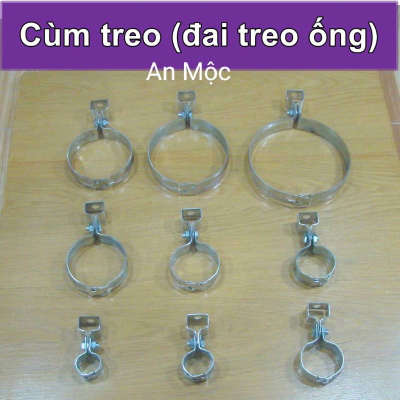 Đai treo/ Cùm treo ống nước size 110-160mm