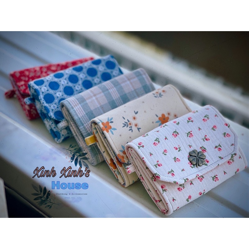 Ví vải cắt vát phong cách Retro (Handmade wallet )