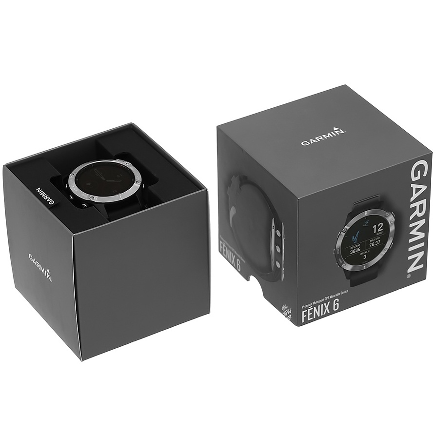 Đồng hồ thông minh Garmin Fenix 6 Đen kháng nước 10ATM đo nồng độ SPO2 màn hình MIP 1.3&quot; - Chính hãng BH 12 tháng