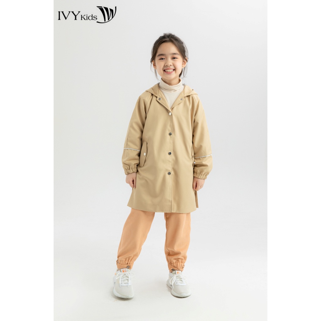 [NHẬP WABRTL5 GIẢM 10% TỐI ĐA 50K ĐH 250K ]Áo khoác khaki cổ mũ bé gái IVY moda MS 71G1028