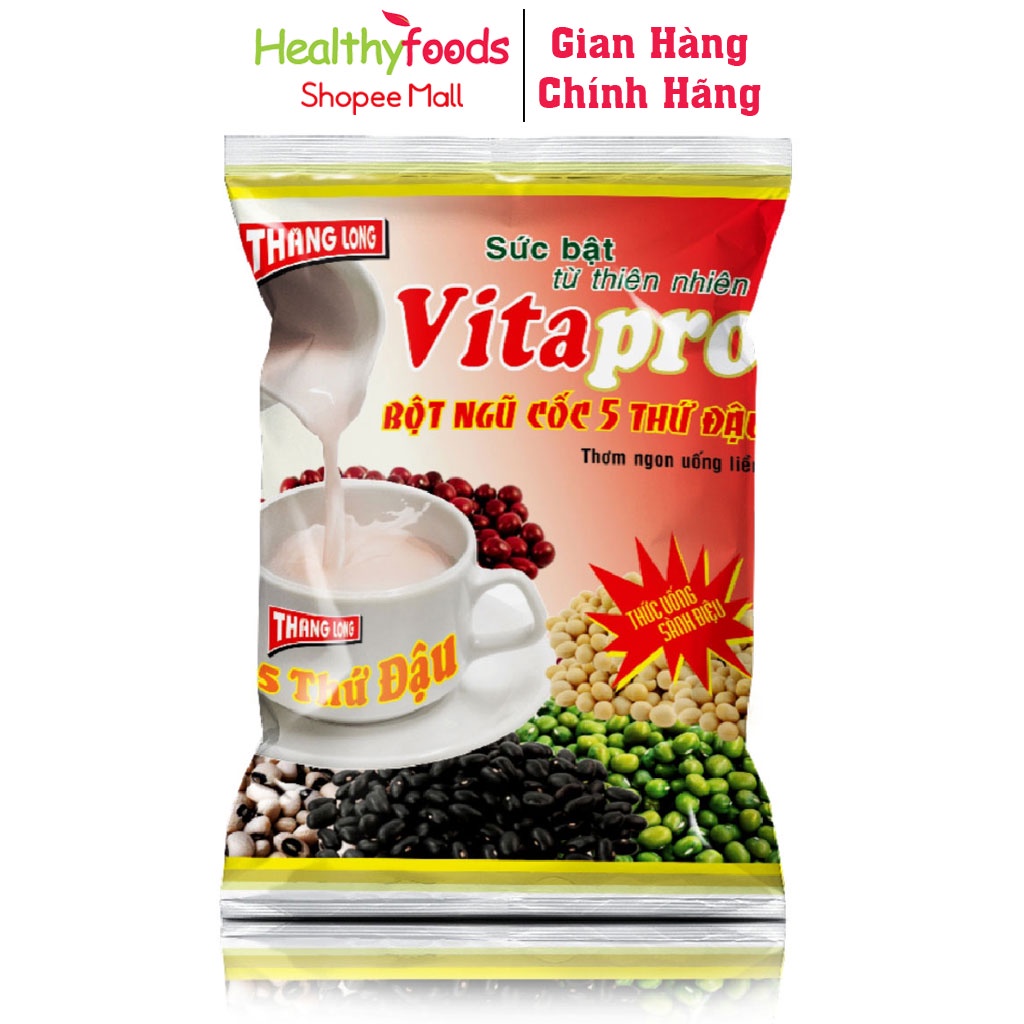 Bột ngũ cốc 5 thứ đậu có đường 400gr Vitapro thơm ngon dinh dưỡng tiện lợi