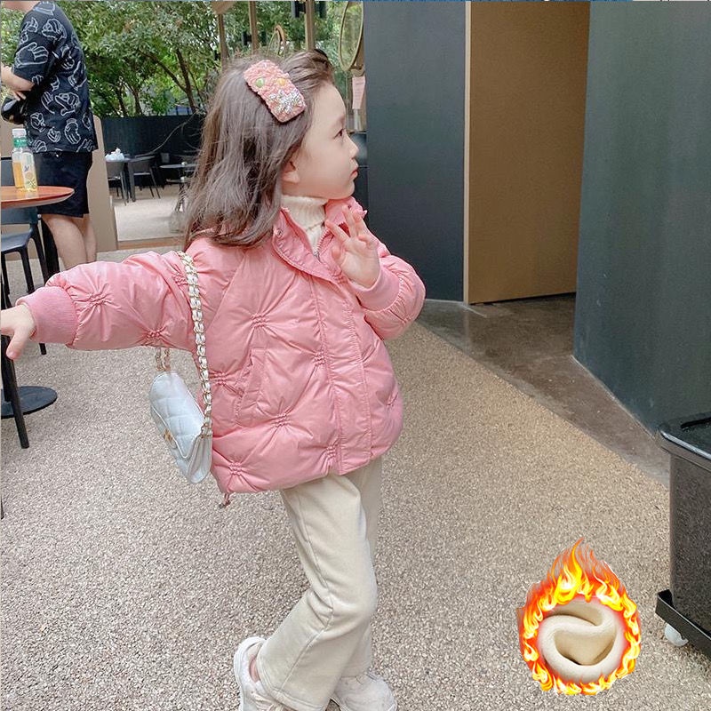 Quần dài ống loe vải nhung dày dặn giữ ấm thời trang thu đông cho bé gái