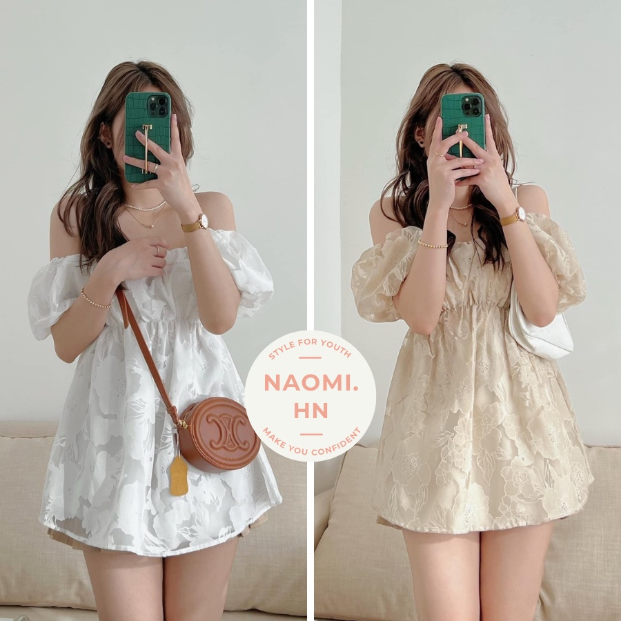 Áo trễ vai sexy chiết eo hoạ tiết hoa chìm tiểu thư. Áo trễ vai hoạ tiết hoa sang chảnh.