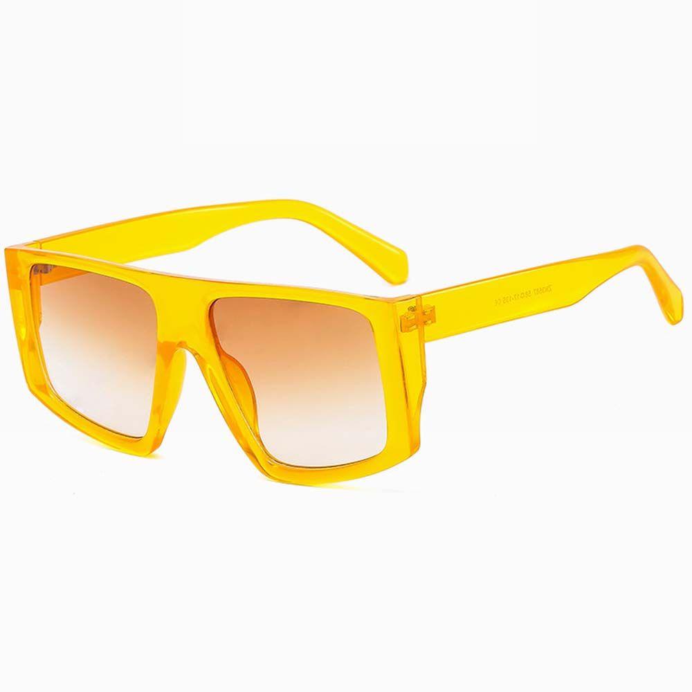 Kính Mát Gọng Vuông Lớn Chống Tia UV Màu Đen Phong Cách Vintage