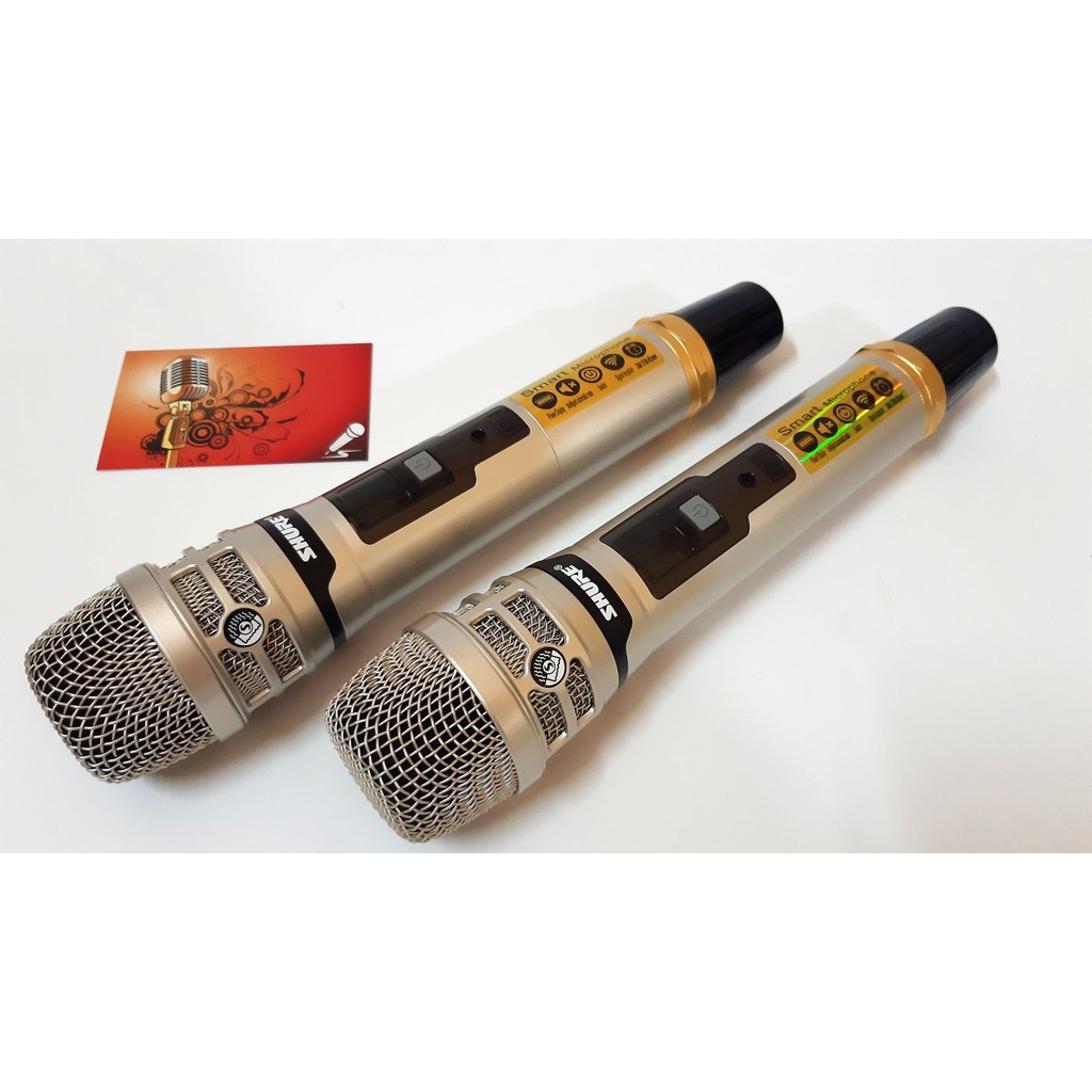 Micro Không Dây 2 mic Và Đầu Thu SHURE UGX21, Micro SHURE UGX 21 Không Dây Loại 1 Cao Cấp New 2020, 4 Antenna Sóng Cực K