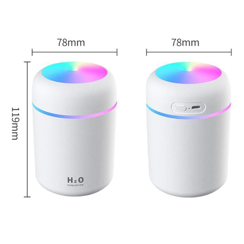 Máy phun sương tạo ẩm H20 kiểm đèn ngủ led đa sắc màu 300ml loại mới