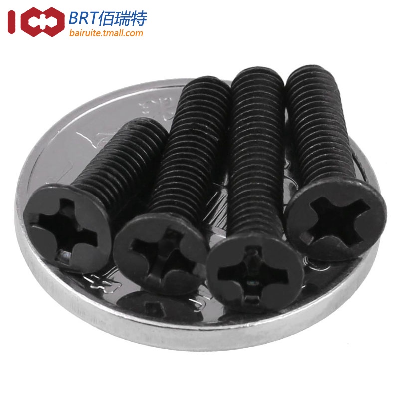 Ốc Vít Cơ Khí Đầu Dẹt Mini Màu Đen Chuyên Dụng M2 M2.5 M3 Wanruida