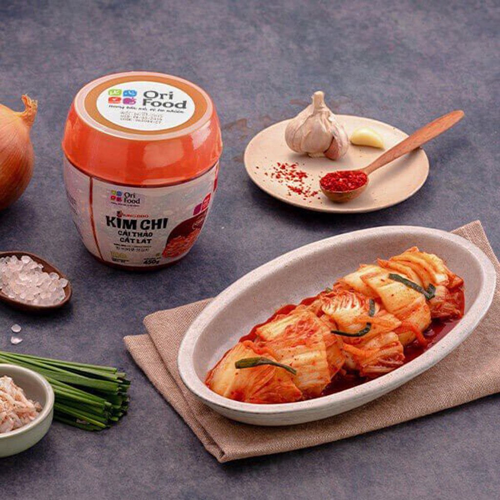 Kim Chi Cải Thảo cắt lát Hàn Quốc (Hộp 450gr) đảm bảo chất lượng vệ sinh an toàn thực phẩm