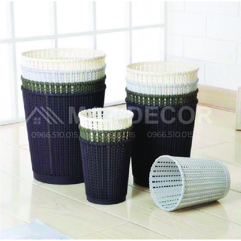 SALE GIÁ SỈ TẠI XƯỞNG Thùng rác Sọt rác bằng nhựa văn phòng dẻo đa năng đẹp giá rẻ cao cấp đan mây