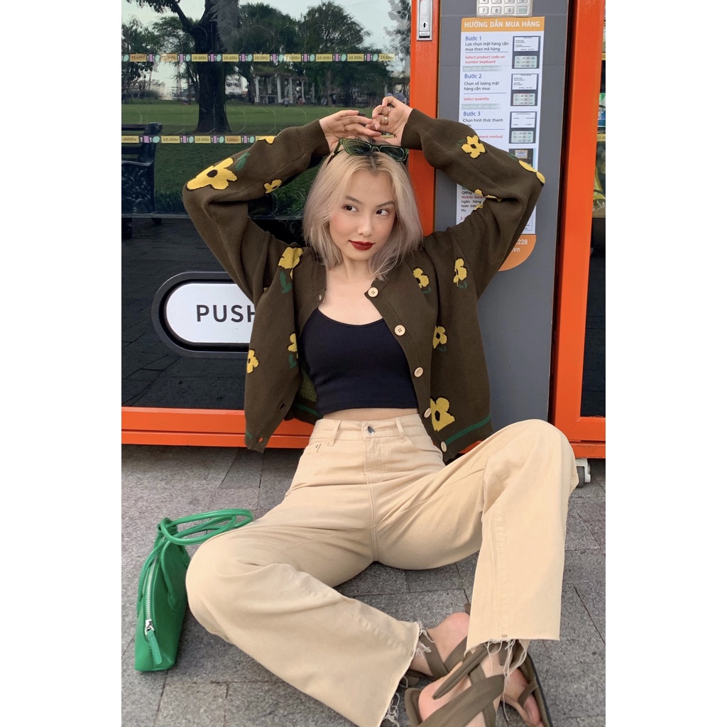 Áo len cardigan thêu hoa AINE CARDIGAN | BigBuy360 - bigbuy360.vn