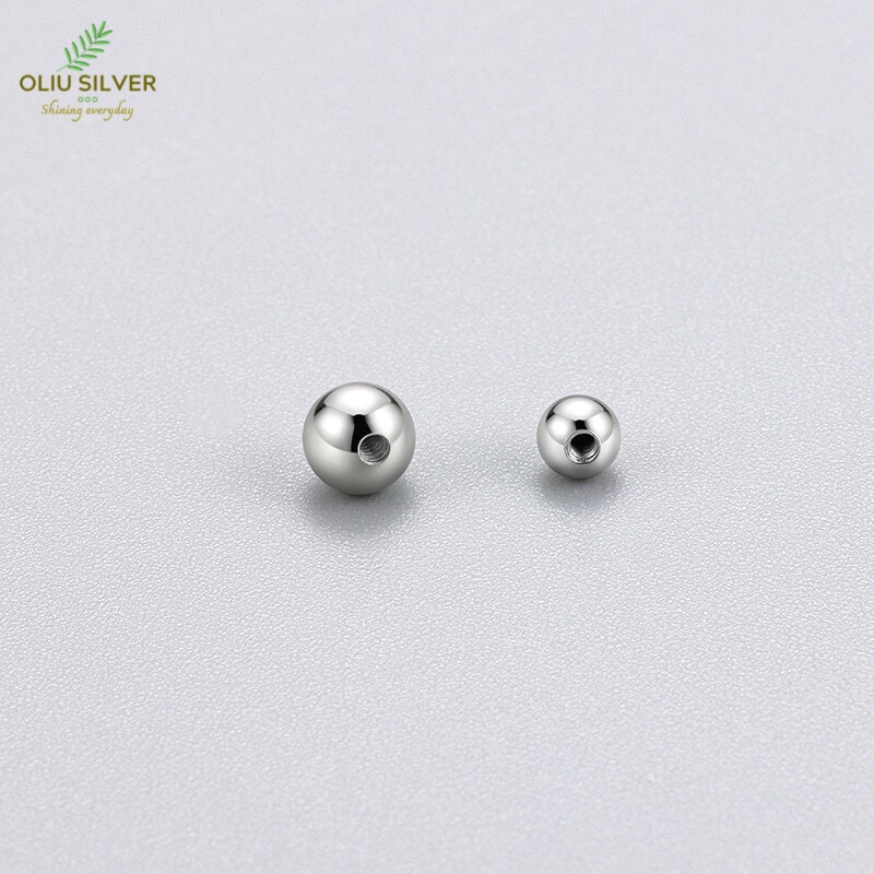 Chuôi Bạc S925 Chốt Bi Vặn Dạng Chốt Bi Xoáy | Chốt Bạc 925