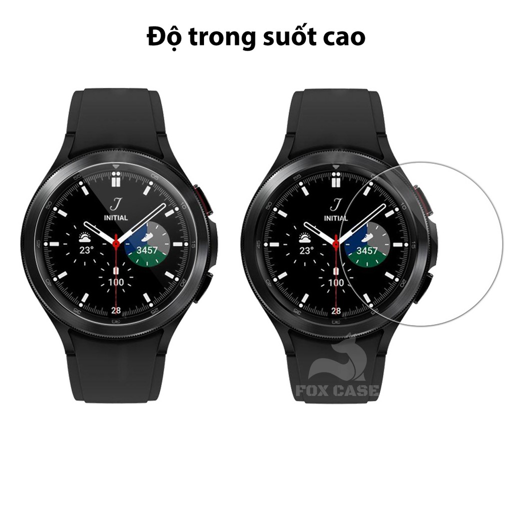 Cường lực Samsung Watch 4, Watch 4 Classic full màn hình, chống trầy xước, chống va đập, cảm ứng nhạy - Fox Case