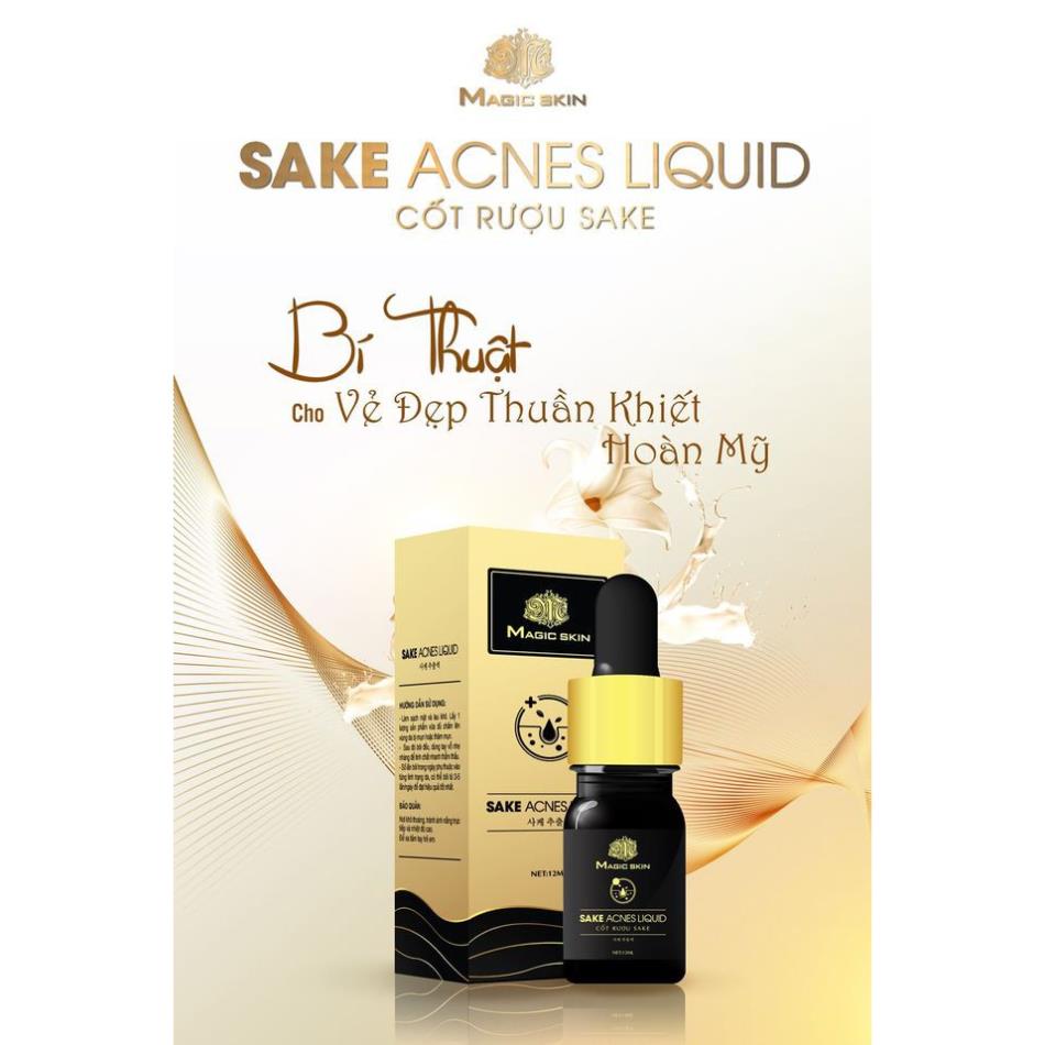 Serum Ngừa mụn KHÔNG SƯNG Sake Acnes Liquid | SẠCH MỤN MỜ THÂM DƯỠNG DA Magic Skin ✔ CHÍNH HÃNG