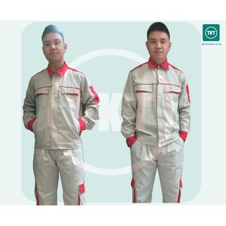 Bộ bảo hộ lao động ghi phối đỏ (dạng túi hộp)