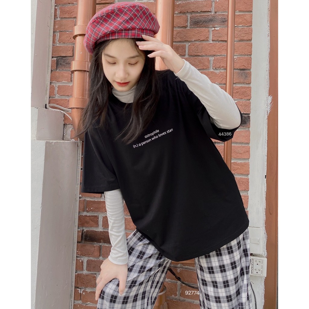 Áo thun tay lỡ form rộng in chữ Astrophile Unisex - Made by Fiin