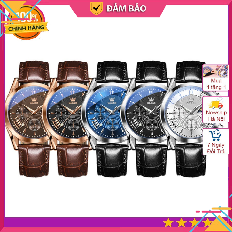 Đồng hồ nam Olevs chống nước tuyệt đối, Đồng hồ thạch anh siêu bền chống xước