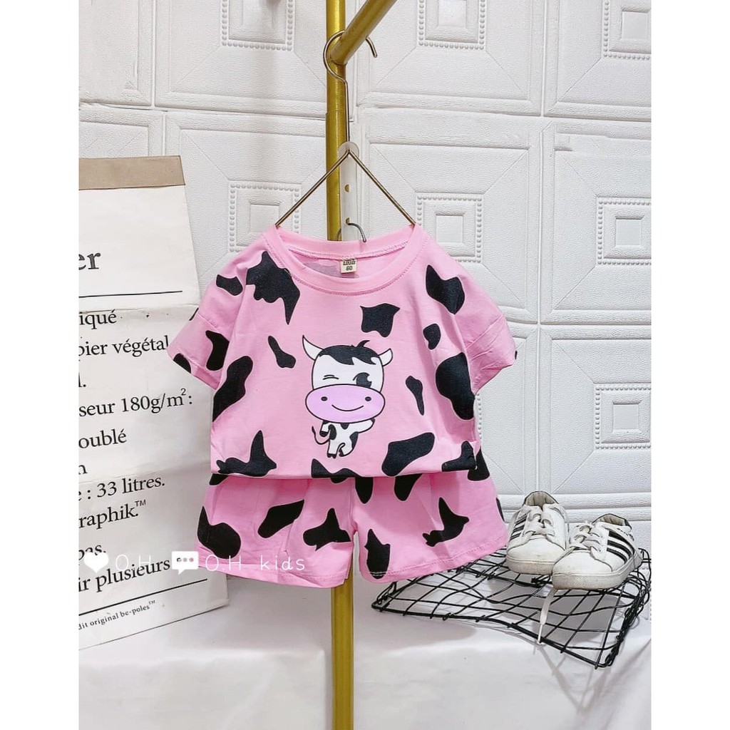 Bộ quần áo cộc tay cho bé AF KID SỮA BÒ cho bé trai bé gái Chất cotton 4 chiều cao cấp siêu mềm siêu mát