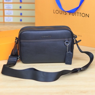 Túi đeo chéo nam C4159 kiểu túi 2 ngăn tiện dụng chất liệu da bò mềm size 23x14x8cm