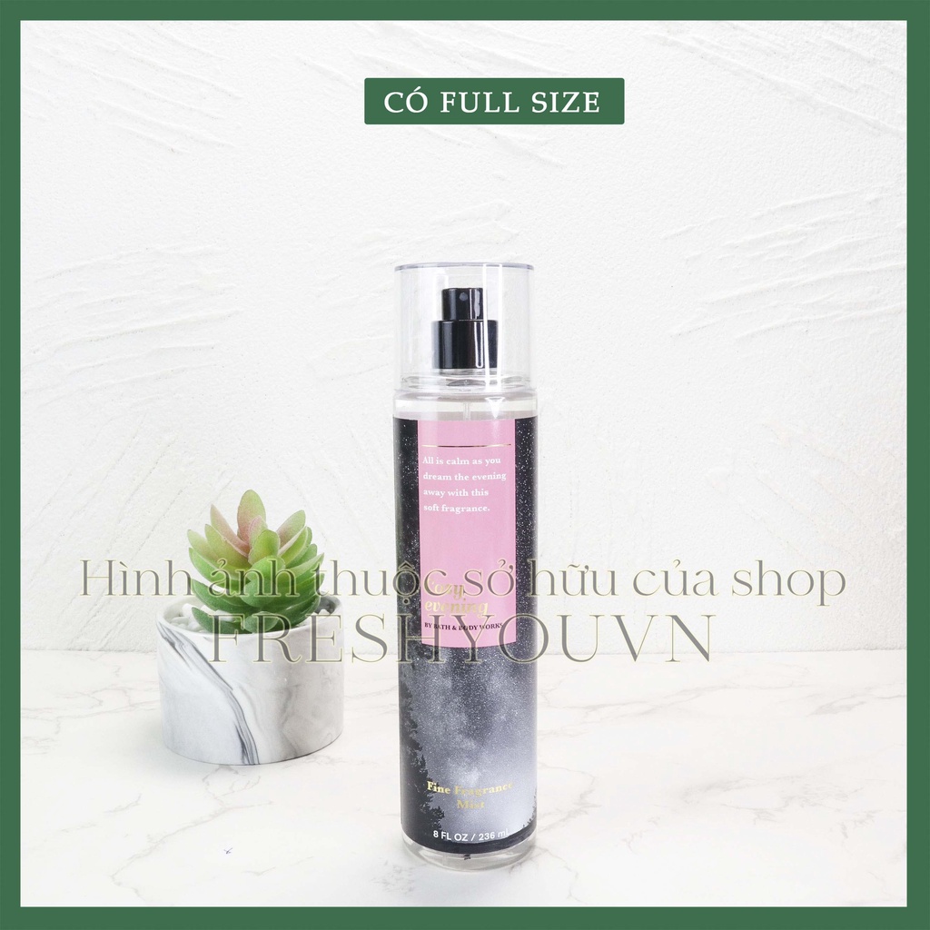 Cozy Evening - Xịt thơm toàn thân body mist khác Bath & Body Works - fresh you