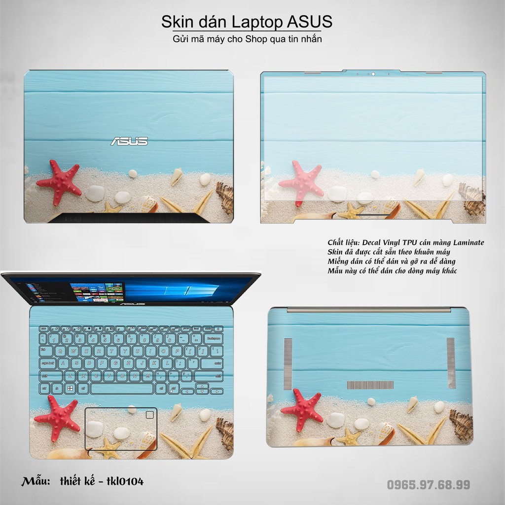 Skin dán Laptop Asus in hình thiết kế bộ 2 (inbox mã máy cho Shop)