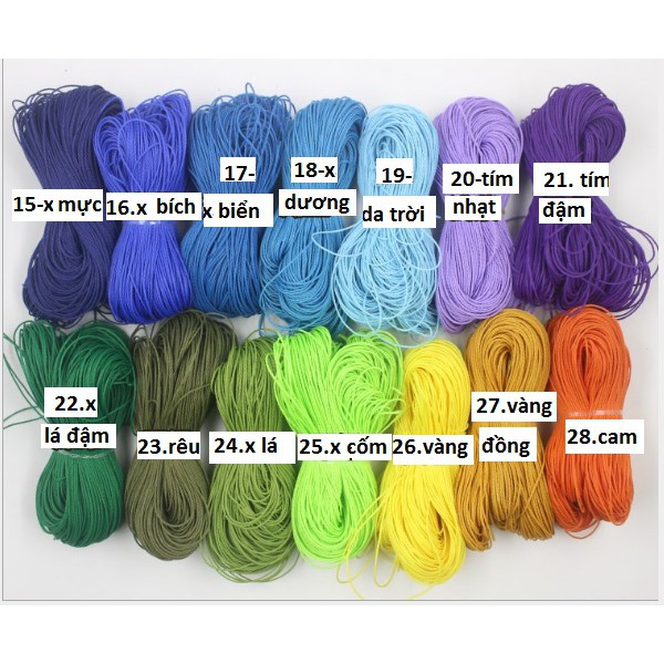 10m dây sáp wax đài loan 1/1.5mm đan vòng