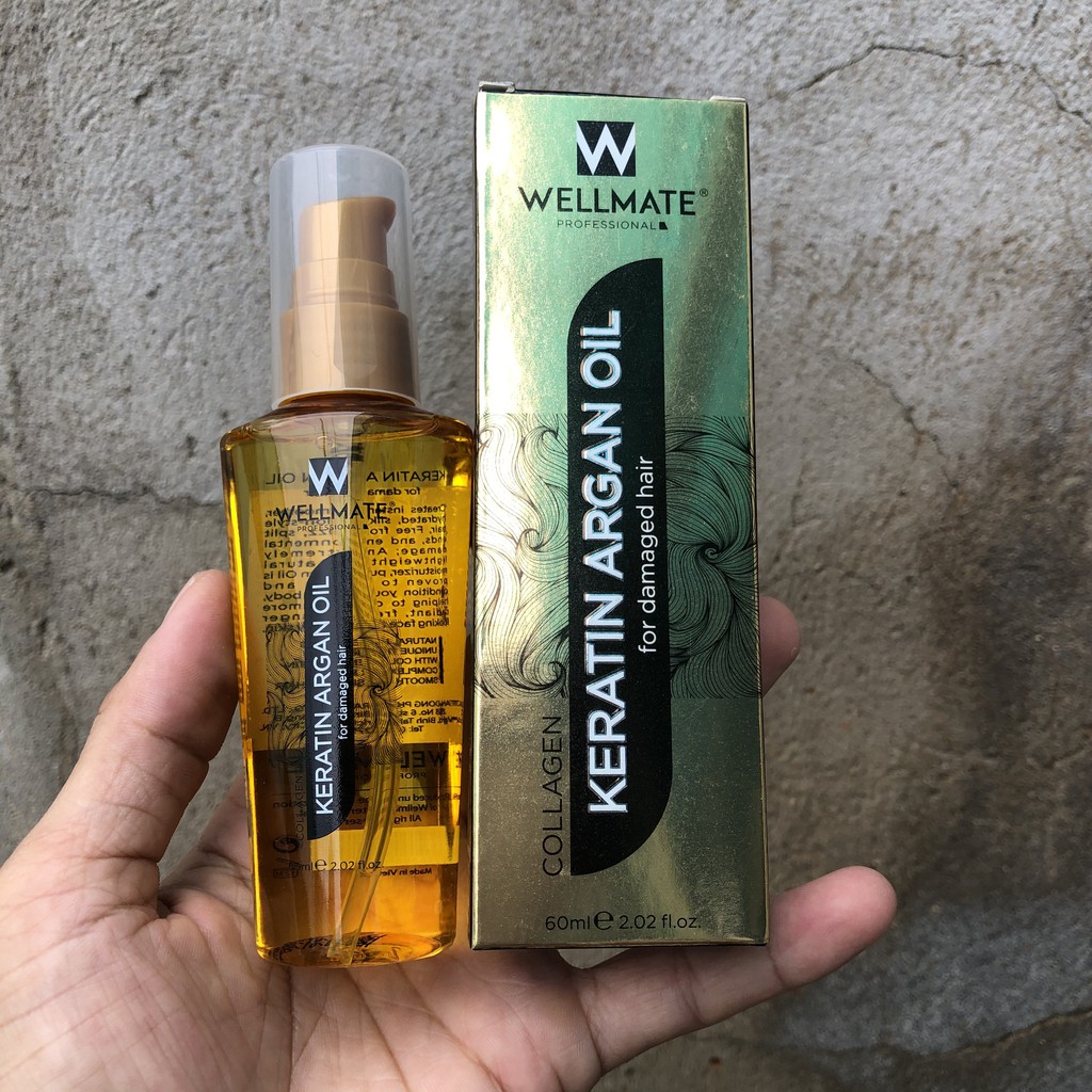 Tinh dầu dưỡng wellmate Keratin Argan Oil 60ml