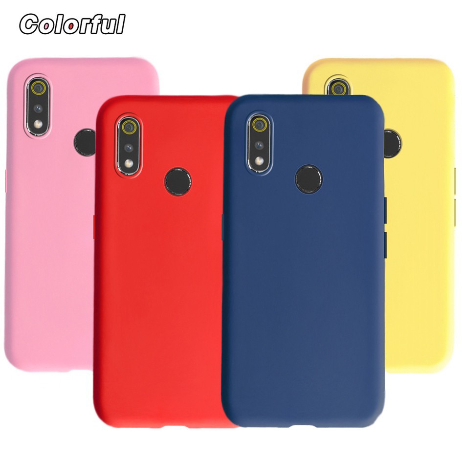 Ốp điện thoại màu trơn thời trang cho Realme3 / Rmx1825 / Realme 3 Pro / Rmx1851