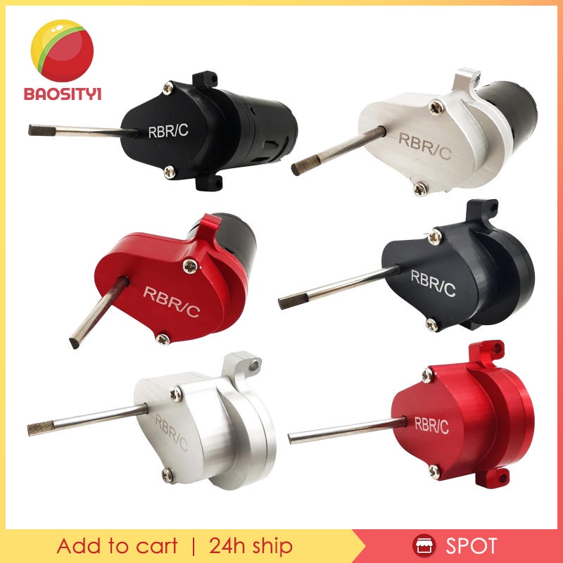 Hộp Số Kim Loại Toàn Diện 1 [Baosity1] Với Động Cơ Chổi Than 370 Cho Xe Tải WPL D12 Màu Đen Có Động Cơ