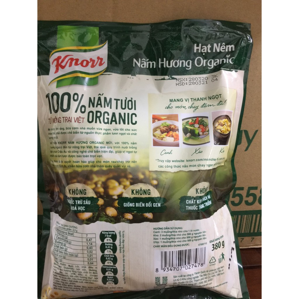 HẠT NÊM KNORR CHAY NẤM HƯƠNG 380g