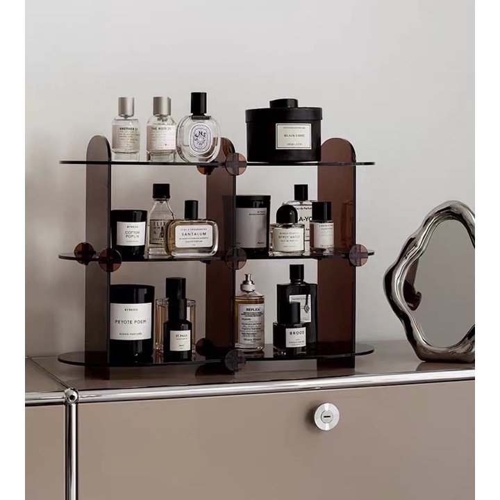 Kệ đựng đồ mỹ phẩm Acrylic Shelf 3 tầng phong cách Bắc Âu