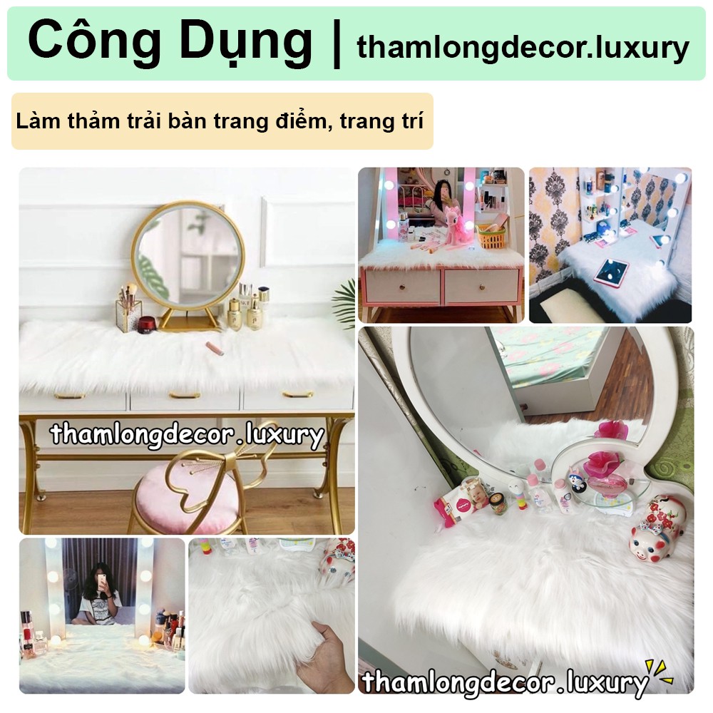 👑 1m x 1m6 Thảm Lông Chụp Ảnh Trải Sàn Cao Cấp | Trắng Hồ Ly Luxury XU HƯỚNG 2022