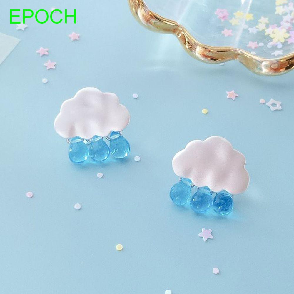 Bông tai hình đám mây đính đá phong cách sang trọng