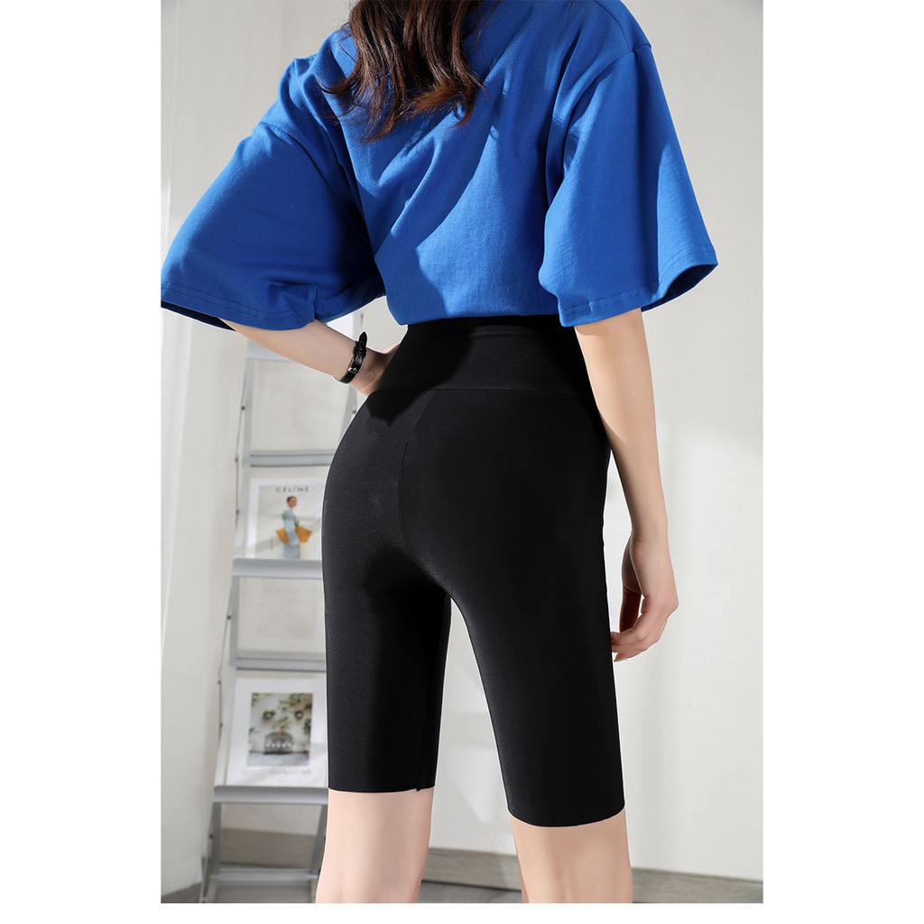 Quần legging ngố LEERY vải cotton cao cấp dáng lửng mặc nhà ôm bó lưng thun tập gym yoga bigsize LEG-03 | BigBuy360 - bigbuy360.vn